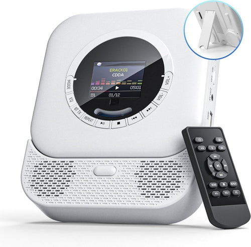 Bluetooth CD Player HiFi Speakers FM Radio LED Display USB AUX - Kwikley
