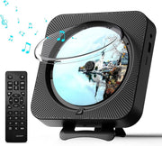 Bluetooth CD Player Wall Mount Desktop FM Radio LED Display Remote - Kwikley
