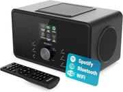 Bluetooth DAB+ Internet Radio with 100W Speakers, FM, Spotify & USB - Kwikley