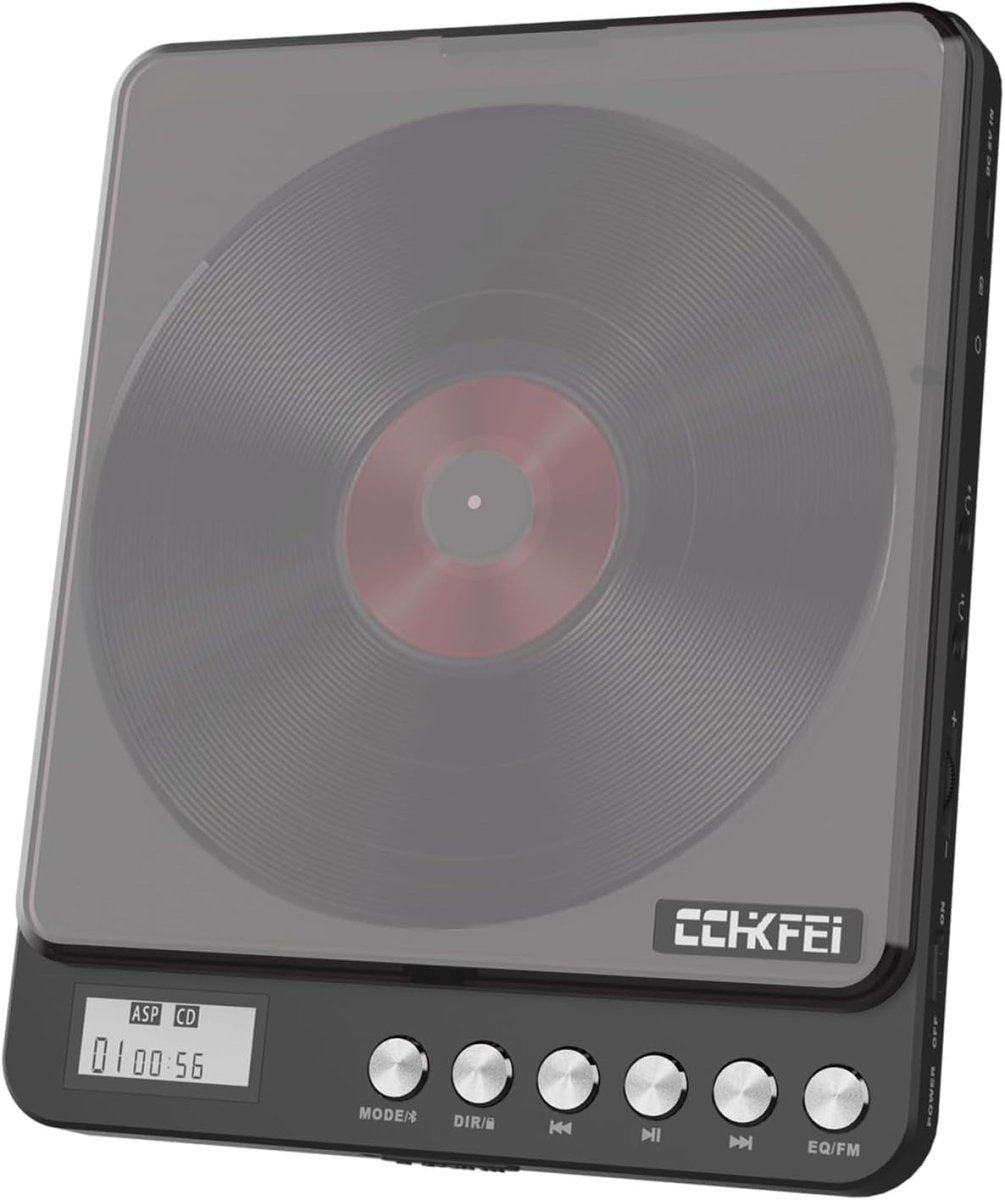 Bluetooth Portable CD Player Built in Speakers Rechargeable Anti Skip - Kwikley