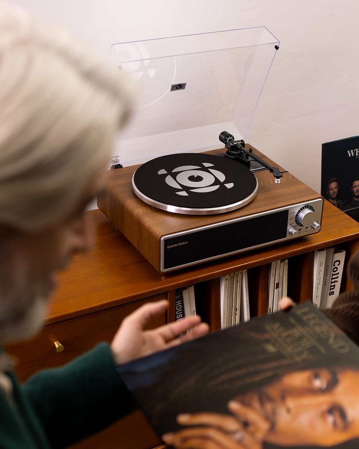 Bluetooth Turntable Record Player HiFi Speakers 33/45RPM Vinyl Player - Kwikley