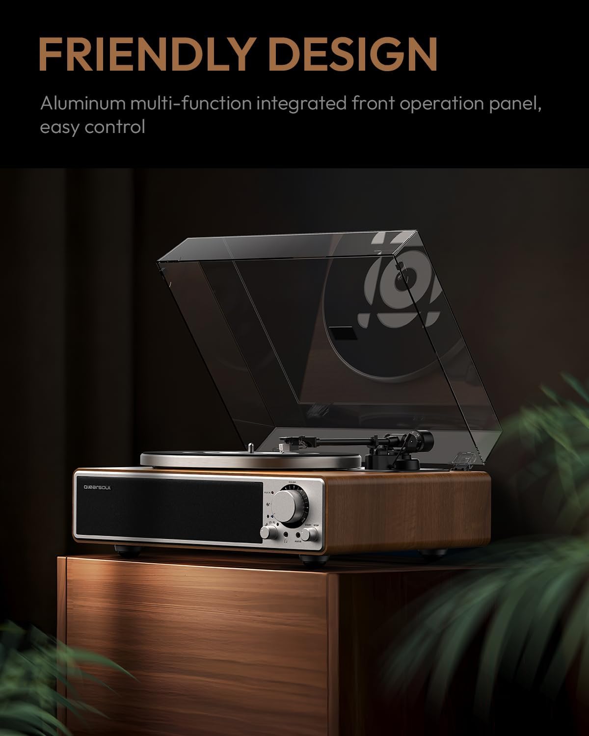 Bluetooth Turntable Record Player HiFi Speakers 33/45RPM Vinyl Player - Kwikley
