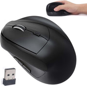 Bluetooth Vertical Wireless Mouse Silent Ergonomic Rechargeable 7 Keys - Kwikley