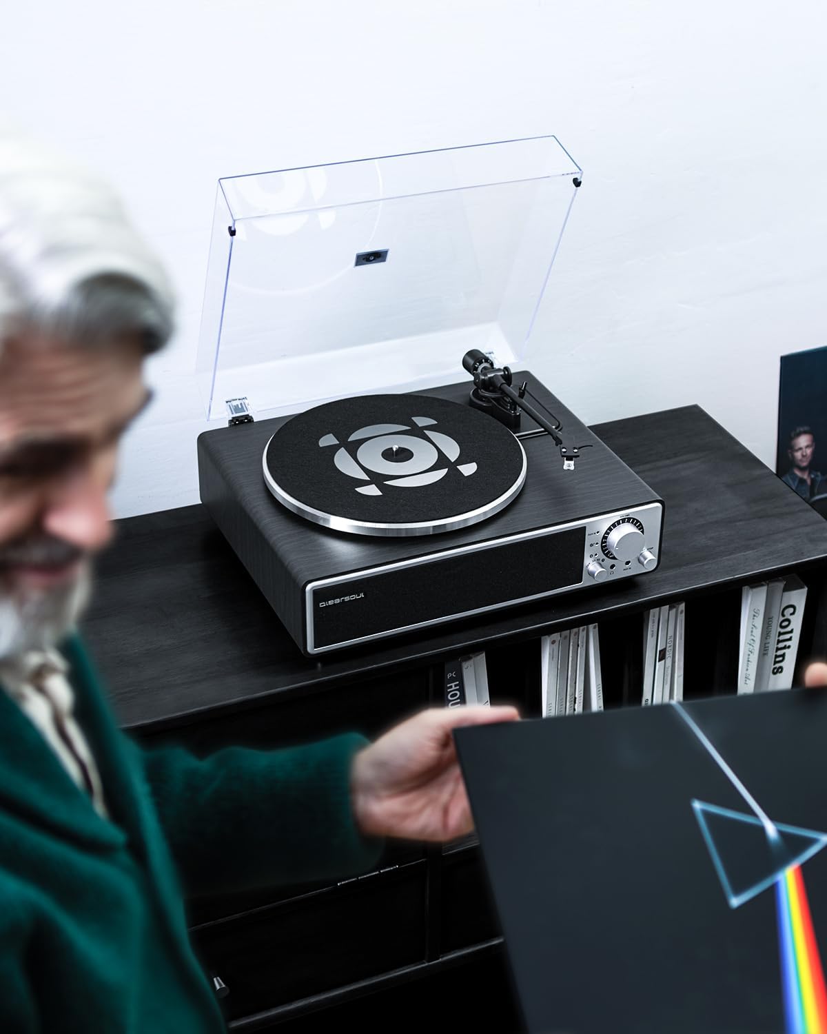 Bluetooth Vinyl Record Player HiFi Turntable Built - In Speakers 33/45RPM - Kwikley