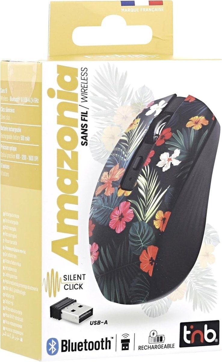 Bluetooth Wireless Mouse 1600 DPI Rechargeable 6 Button - Kwikley