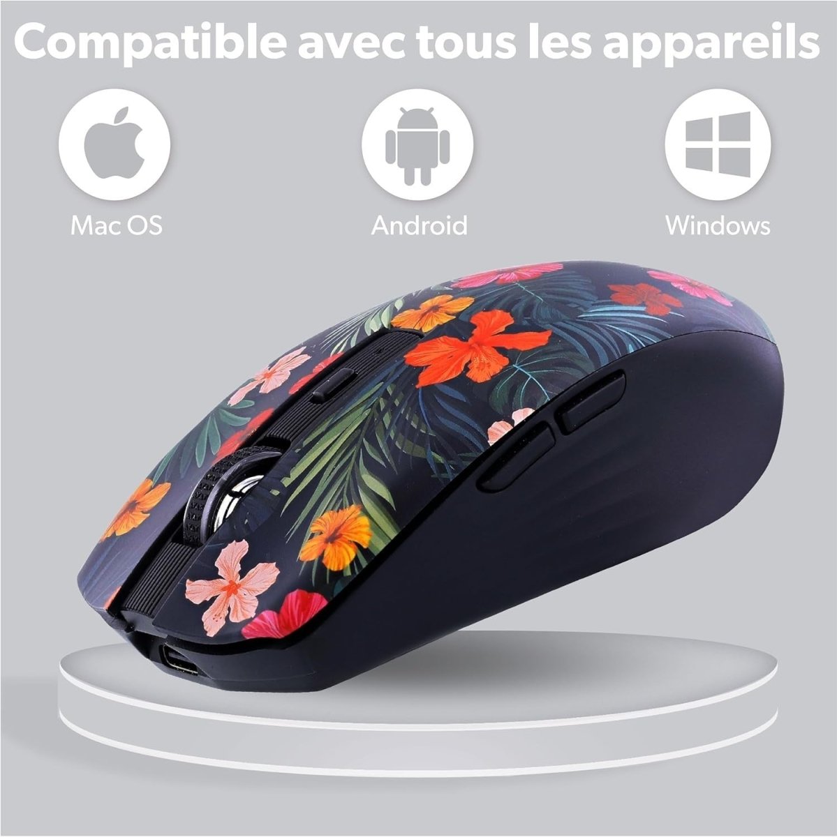 Bluetooth Wireless Mouse 1600 DPI Rechargeable 6 Button - Kwikley