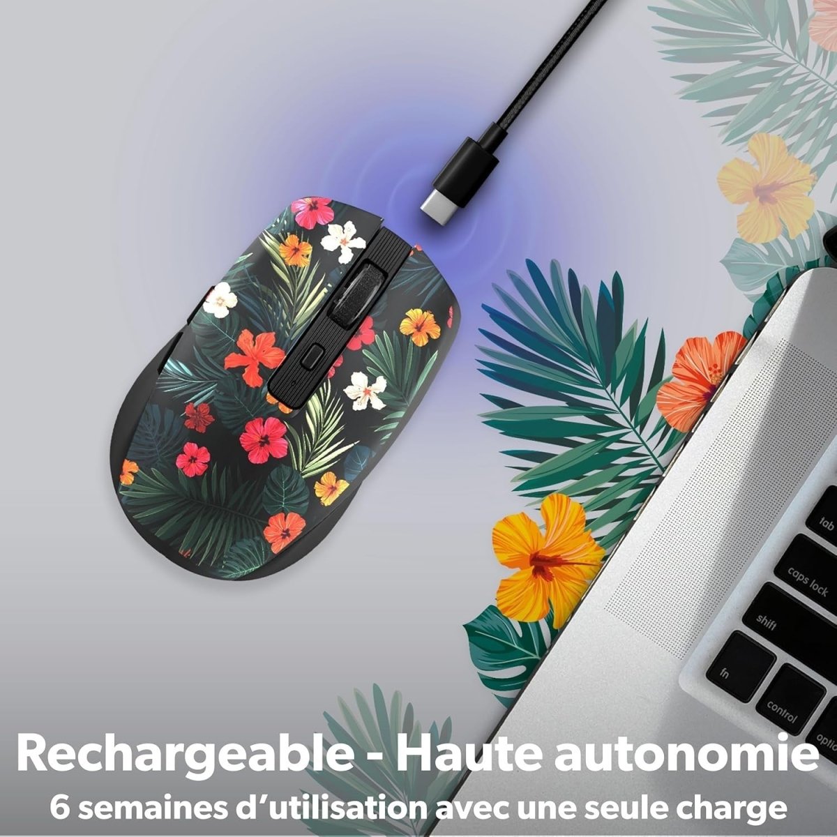 Bluetooth Wireless Mouse 1600 DPI Rechargeable 6 Button - Kwikley
