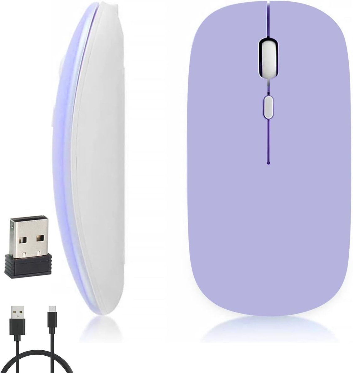 Bluetooth Wireless Mouse Rechargeable Silent 1600 DPI USB - Kwikley