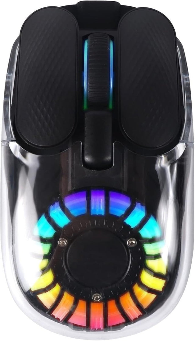 Bluetooth Wireless Mouse Tri-Mode USB Nano Receiver RGB Black