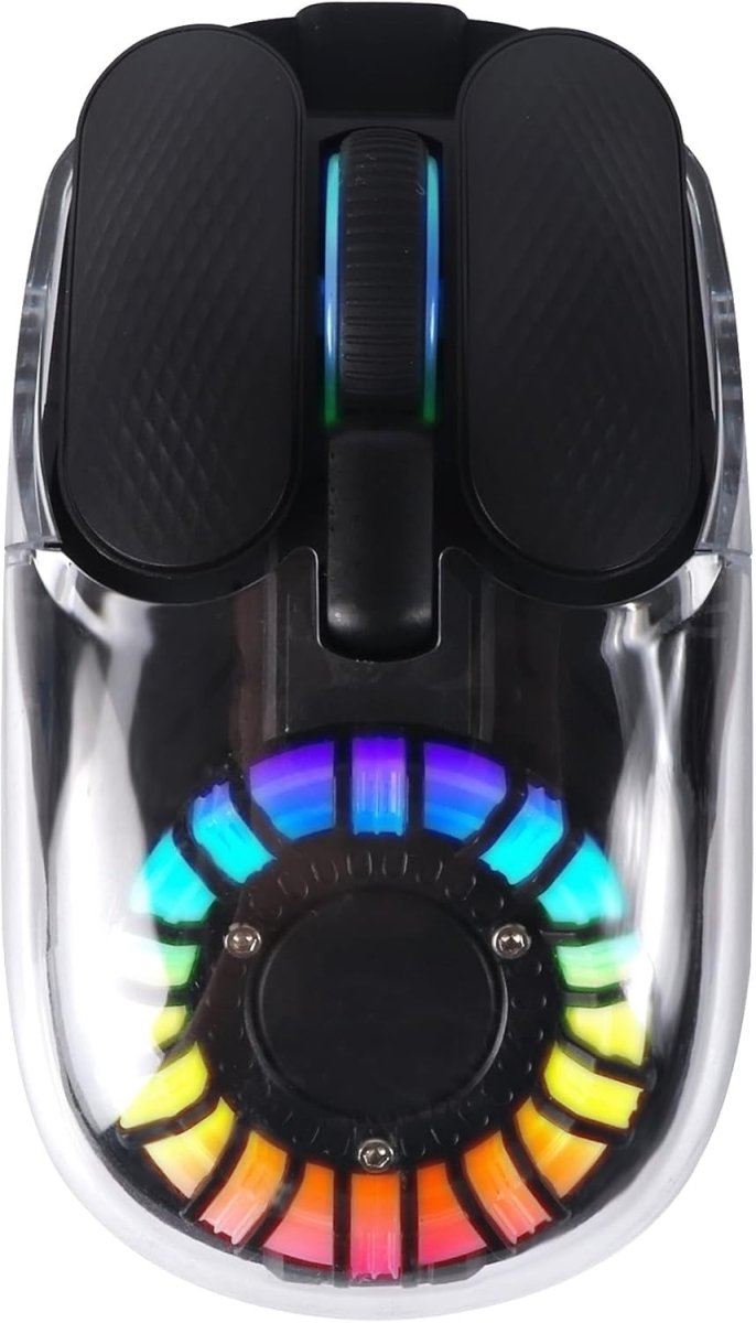 Bluetooth Wireless Mouse Tri - Mode USB Nano Receiver RGB Black - Kwikley