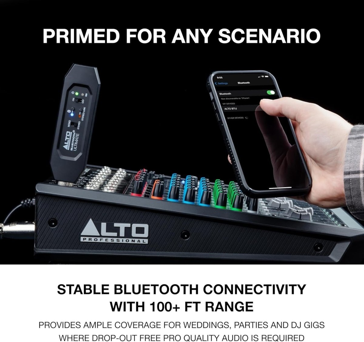 Bluetooth XLR Stereo Receiver Rechargeable for Mixer PA - Kwikley