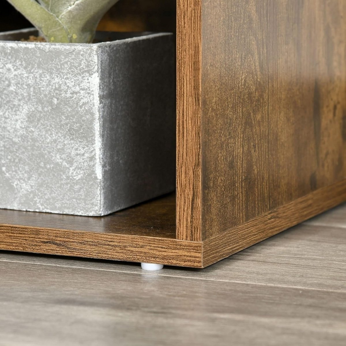 Bookcase with Cushioned Reading Seat 6 Cube Storage Bench Rustic Brown - Kwikley