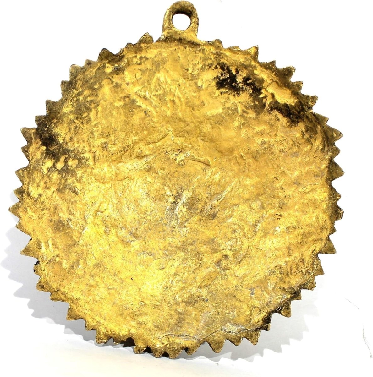 Brass Sun Face Wall Hanging 6.25in Metal Idol Home Decor - Kwikley