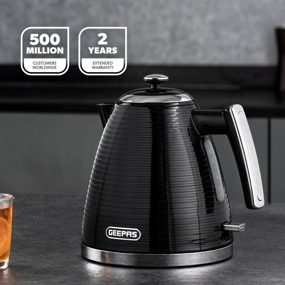 Breakfast Set 3 - Piece | 1.5L Coffee Maker + 1.7L Fast Boil Kettle - Kwikley