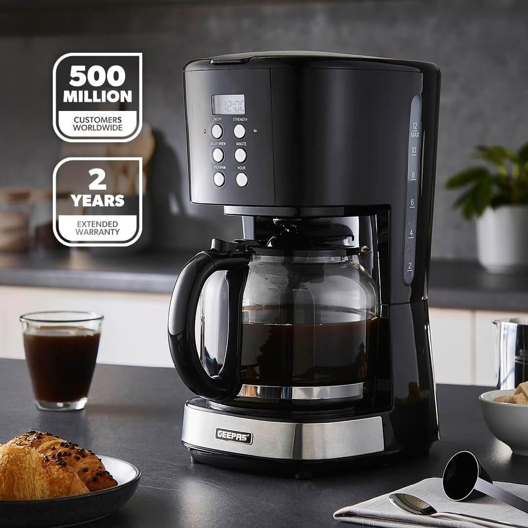 Breakfast Set 3 - Piece | 1.5L Coffee Maker + 1.7L Fast Boil Kettle - Kwikley