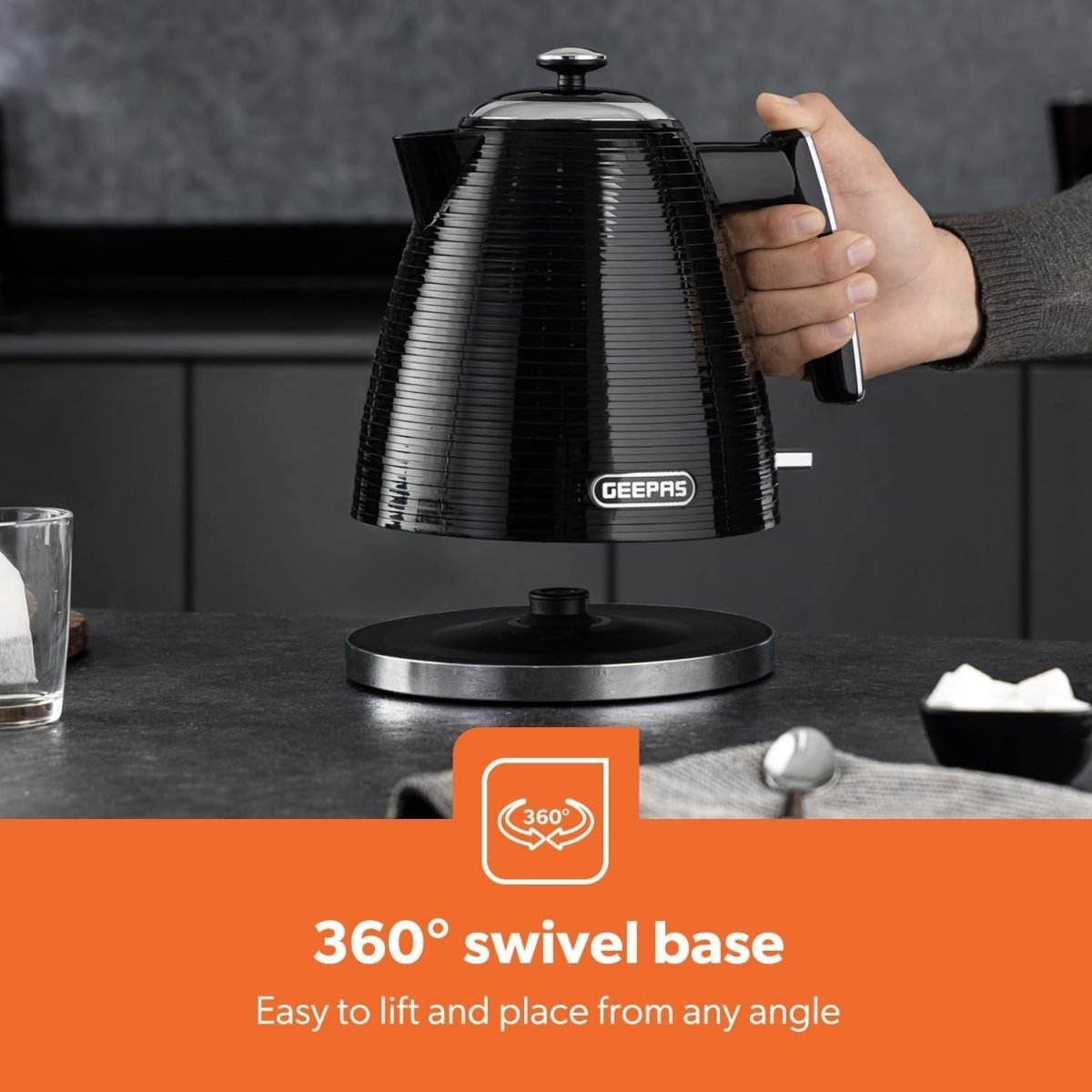 Breakfast Set 3 - Piece | 1.5L Coffee Maker + 1.7L Fast Boil Kettle - Kwikley
