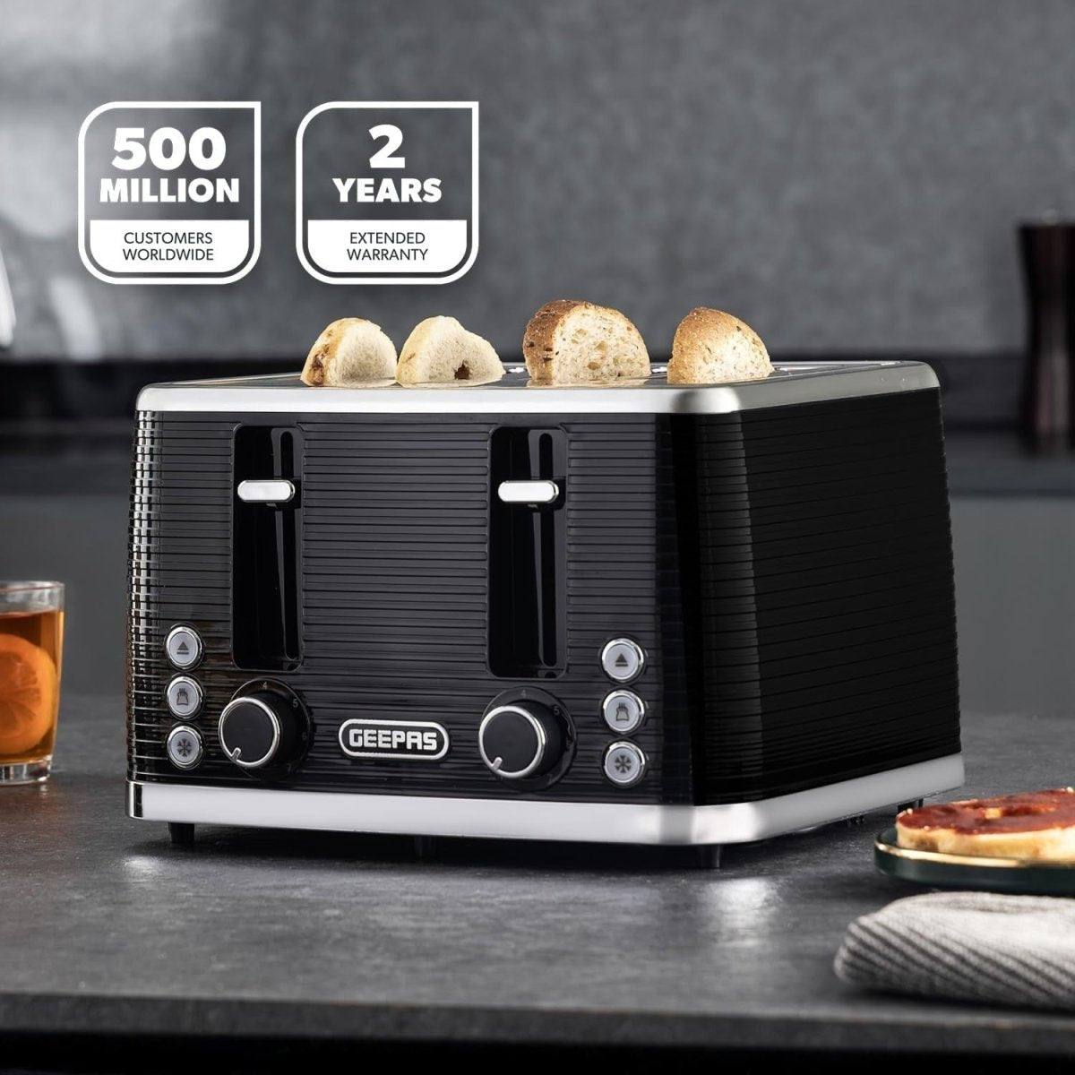 Breakfast Set 3 - Piece | 1.5L Coffee Maker + 1.7L Fast Boil Kettle - Kwikley