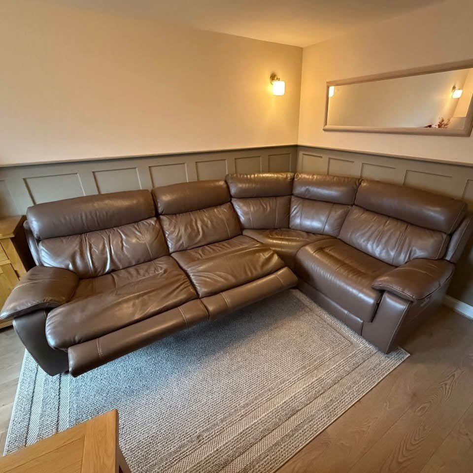 Brown Large Leather Power Recliner (PTP) - Kwikley