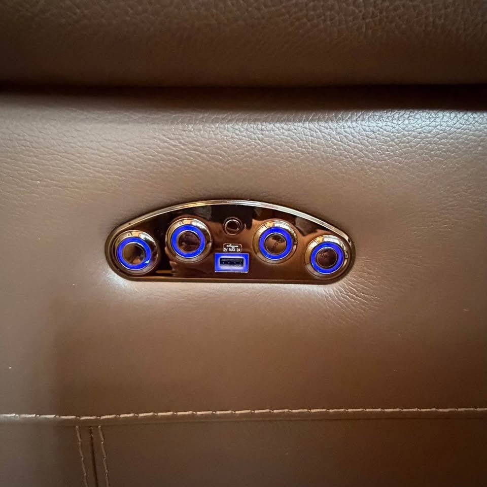 Brown Large Leather Power Recliner (PTP) - Kwikley