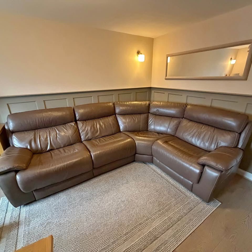 Brown Large Leather Power Recliner (PTP) - Kwikley