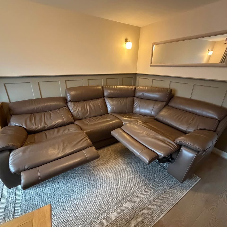 Brown Large Leather Power Recliner (PTP) - Kwikley