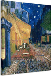 Cafe Terrace at Night Canvas Wall Art 80x60cm Gallery Wrapped - Kwikley