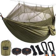 Camping Hammock with Mosquito Net 300kg Load XL 300x200cm Outdoor Travel Gear - Kwikley
