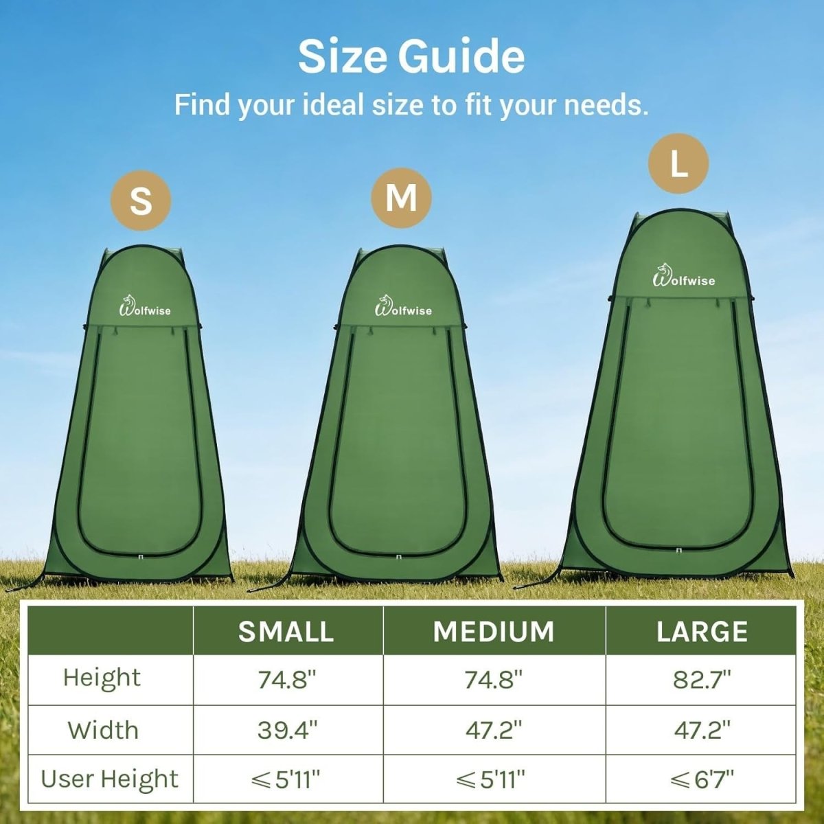 Camping Shower Toilet Tent Grey Pop Up Privacy Shelter - Kwikley