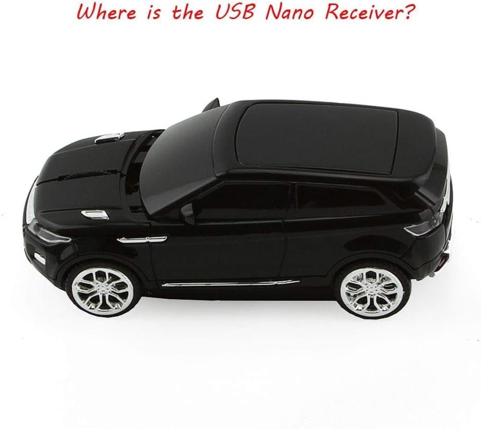Car Shape Wireless Mouse 2.4G USB Optical Gaming Laptop PC - Kwikley