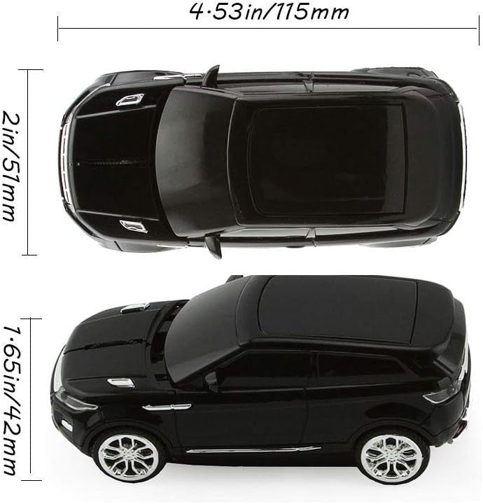 Car Shape Wireless Mouse 2.4G USB Optical Gaming Laptop PC - Kwikley