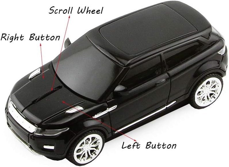 Car Shape Wireless Mouse 2.4G USB Optical Gaming Laptop PC - Kwikley