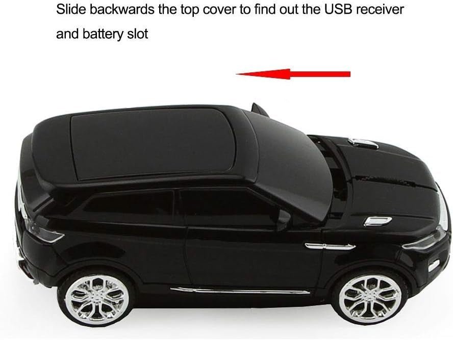 Car Shape Wireless Mouse 2.4G USB Optical Gaming Laptop PC - Kwikley