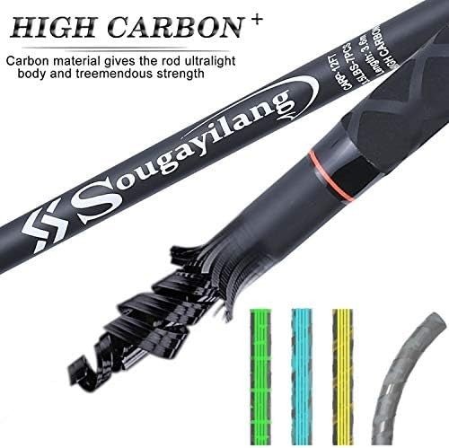 Carbon Fiber Carp Fishing Rod 3M 6 Section Travel Spinning Pole - Kwikley