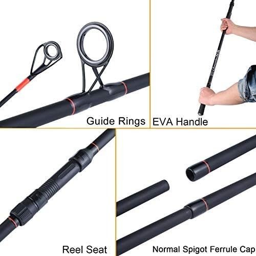 Carbon Fiber Carp Fishing Rod 3M 6 Section Travel Spinning Pole - Kwikley