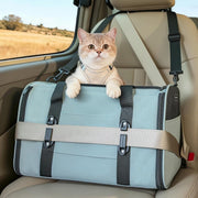 Cat Car Carrier Escape Proof Travel Seat Secure Pet Carrier Green - Kwikley