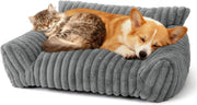 Cat Sofa Bed 76x50cm Faux Fur Pet Couch Washable Cover Non Slip - Kwikley