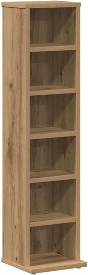 CD DVD Storage Cabinet Oak Media Tower Shelf Organizer Space Saving - Kwikley