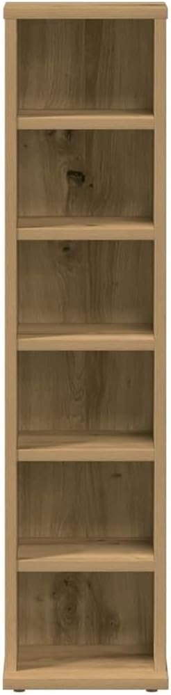 CD DVD Storage Cabinet Oak Media Tower Shelf Organizer Space Saving - Kwikley