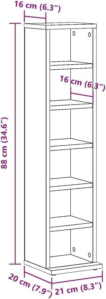 CD DVD Storage Cabinet Shelf Unit Media Organizer Bookcase Wood 88cm - Kwikley