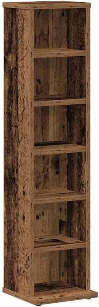 CD DVD Storage Cabinet Shelf Unit Media Organizer Bookcase Wood 88cm - Kwikley