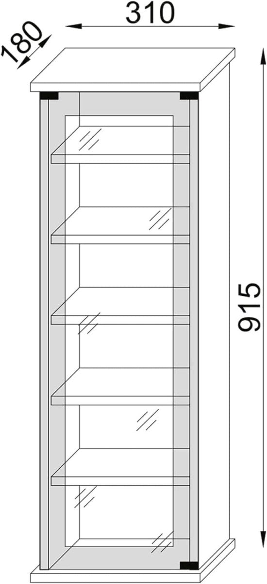 CD DVD Storage Tower Cabinet Glass Door Media Shelf Holds 150 CDs Walnut - Kwikley