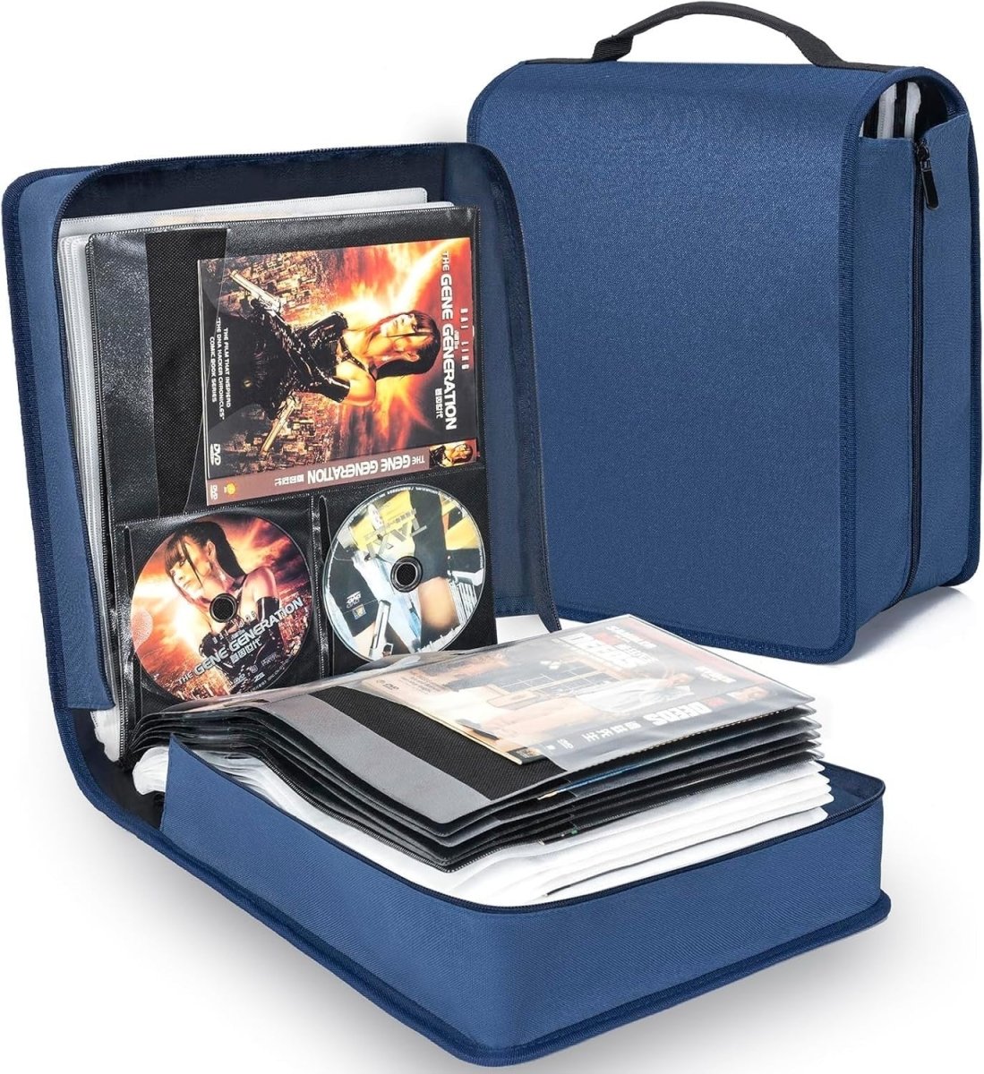 CD DVD Storage Wallet 200 Disc Organizer Case 100 Booklet Pockets - Kwikley