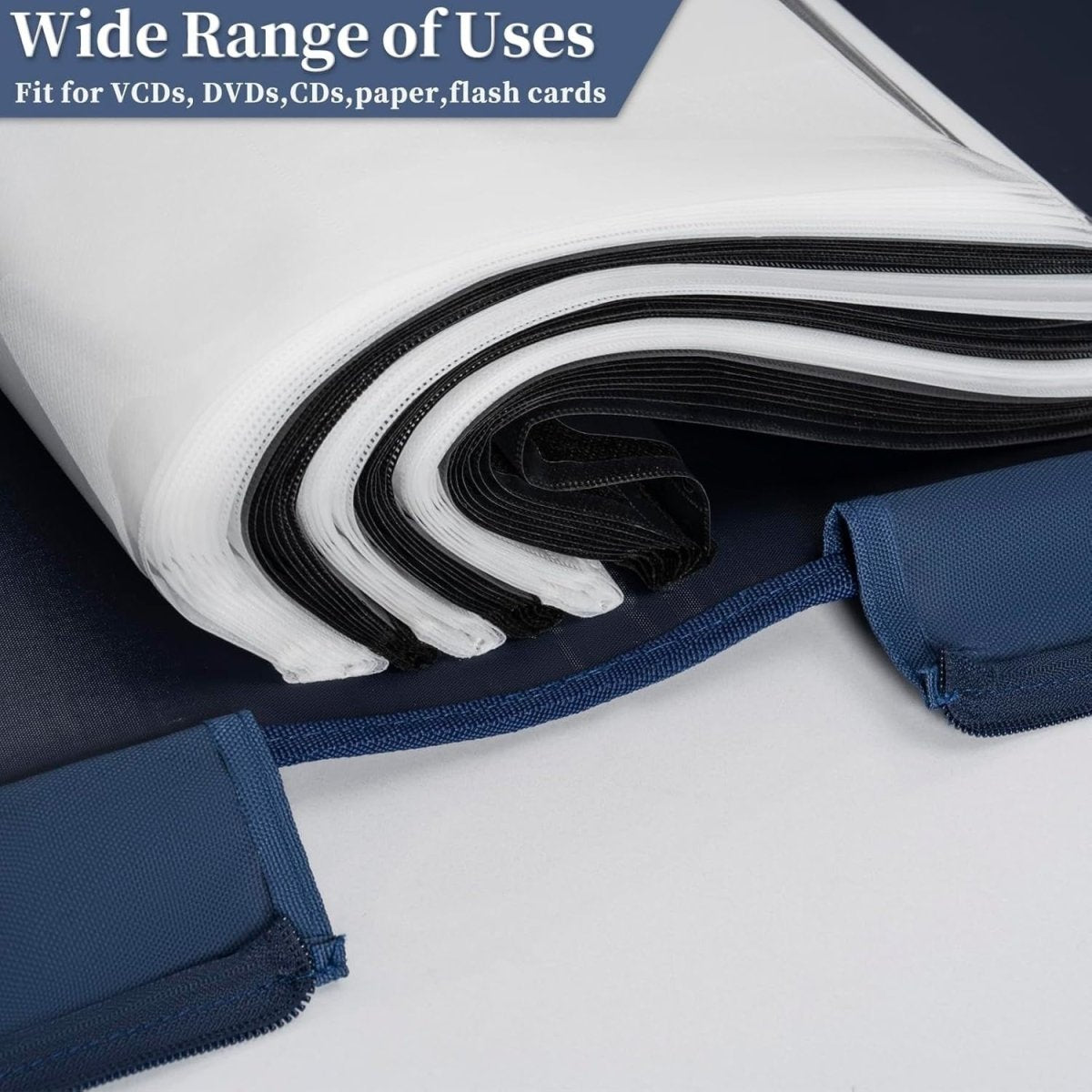 CD DVD Storage Wallet 200 Disc Organizer Case 100 Booklet Pockets - Kwikley