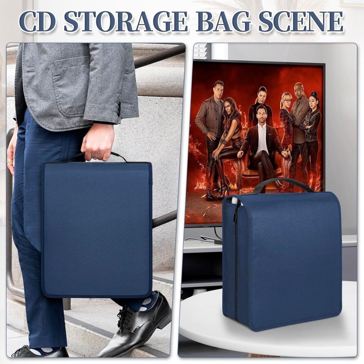 CD DVD Storage Wallet 200 Disc Organizer Case 100 Booklet Pockets - Kwikley