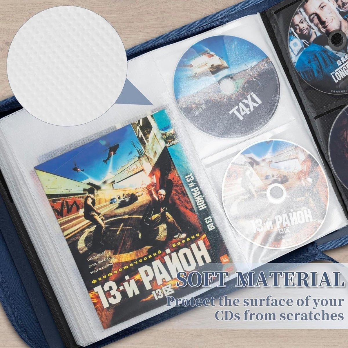 CD DVD Storage Wallet 200 Disc Organizer Case 100 Booklet Pockets - Kwikley