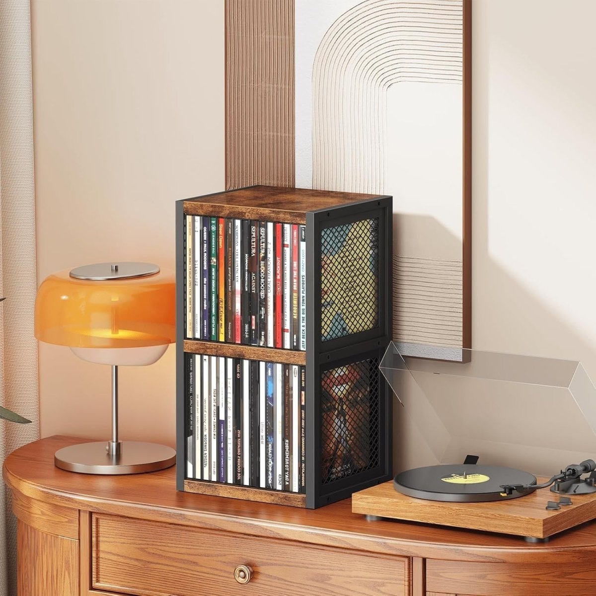 CD Storage Rack Desktop Organizer 3 Tier Shelf Holds 30 CD Cases - Kwikley