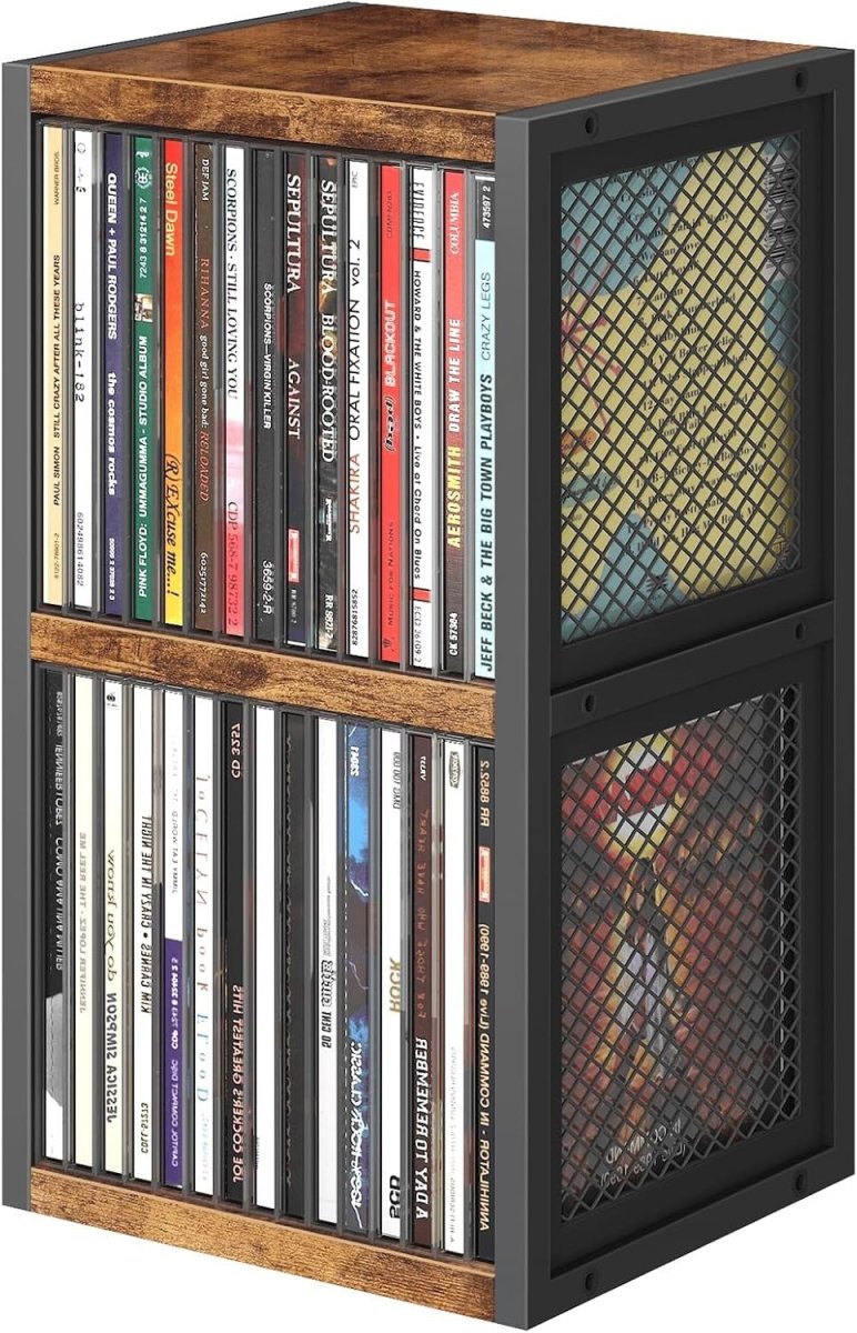 CD Storage Rack Desktop Organizer 3 Tier Shelf Holds 30 CD Cases - Kwikley