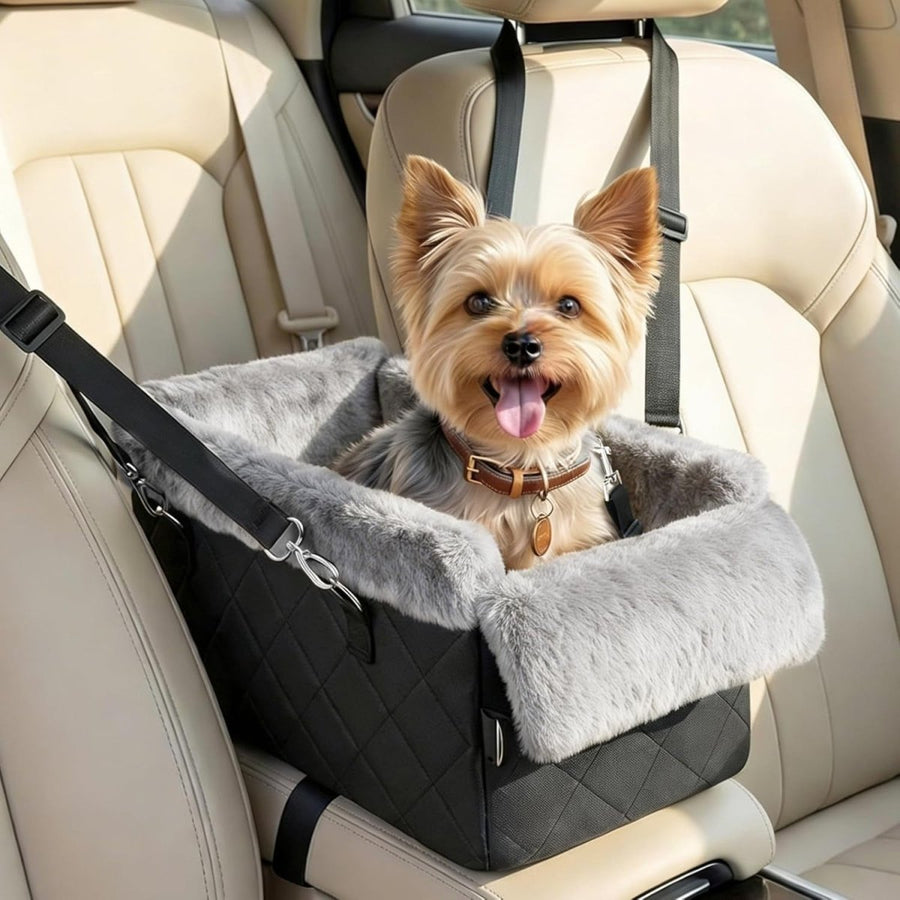 Center Console Dog Car Seat Anti Collapse Booster Bed Safety Belt Pet - Kwikley