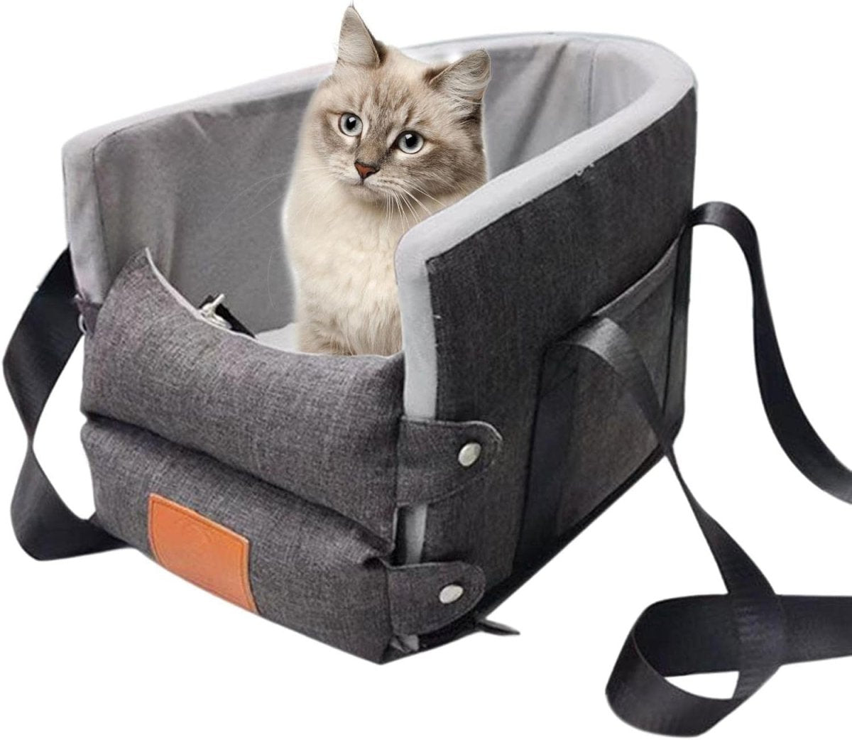 Center Console Dog Car Seat Booster Bed Pet Carrier Small Dogs Cats - Kwikley