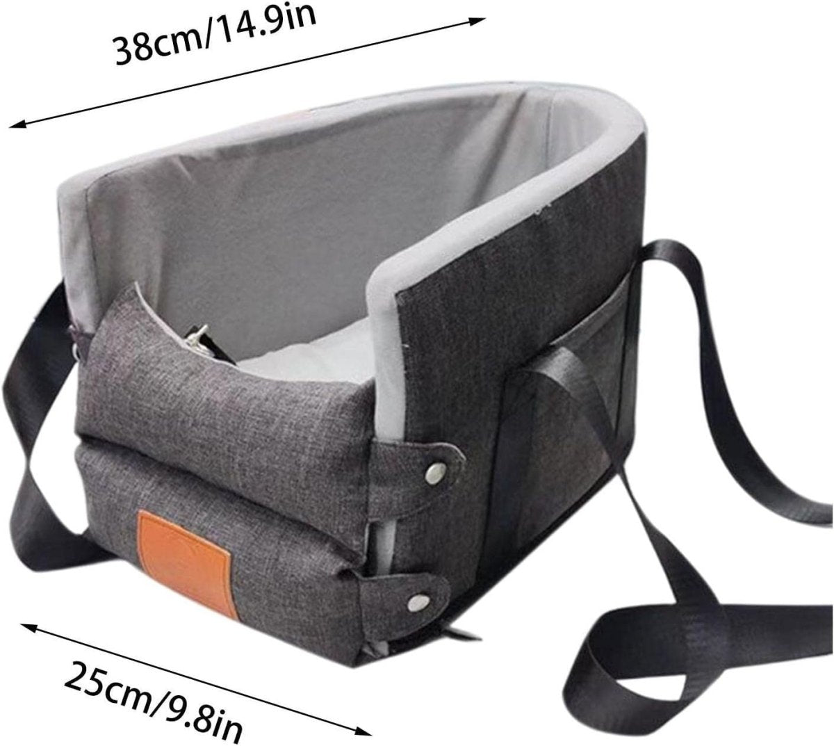 Center Console Dog Car Seat Booster Bed Pet Carrier Small Dogs Cats - Kwikley